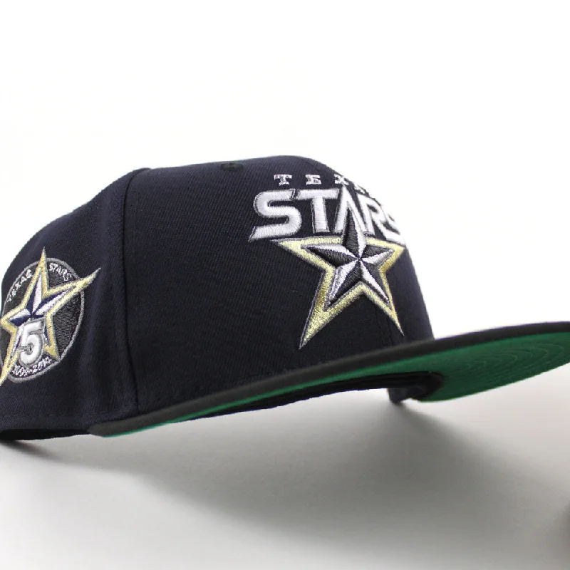 TEXAS STARS AMERICAN HOCKEY LEAGUE 5TH Anniversary New Era 59Fifty Fitted Hat (Navy Black Green Under Brim)