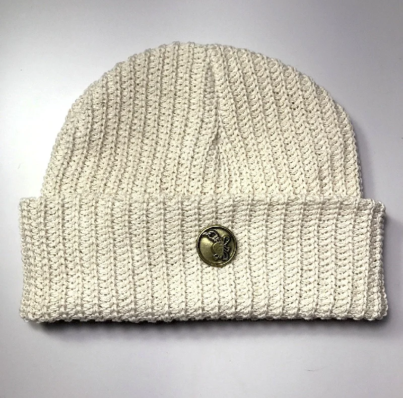 the FLAMEKEEPERS HAT CLUB MERCHANT CREAM BEANIE