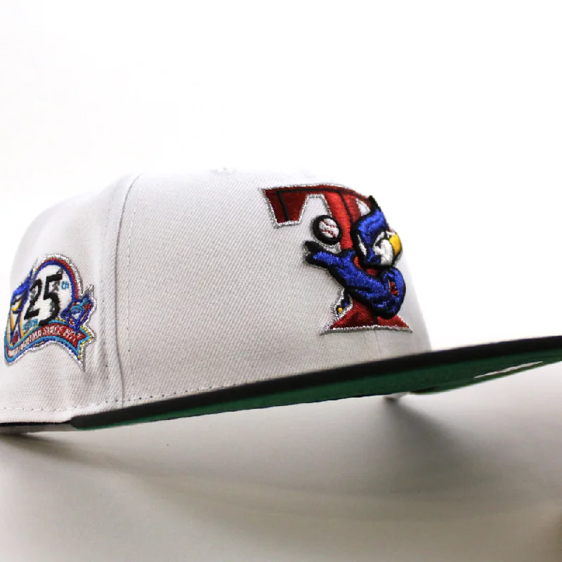 Toronto Blue Jays 25th Anniversary New Era 59Fifty Fitted Hat (White Black Green Under Brim)