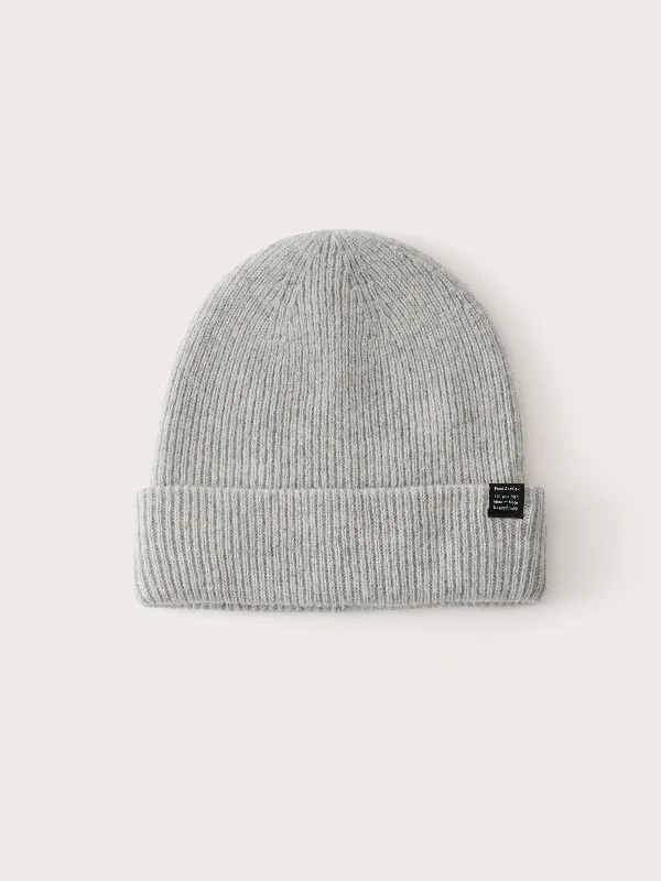 The Yak Wool Beanie in Light Grey