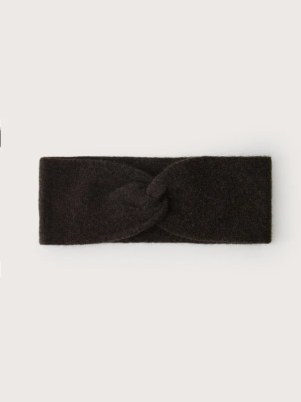 The Yak Wool Headband in Dark Brown