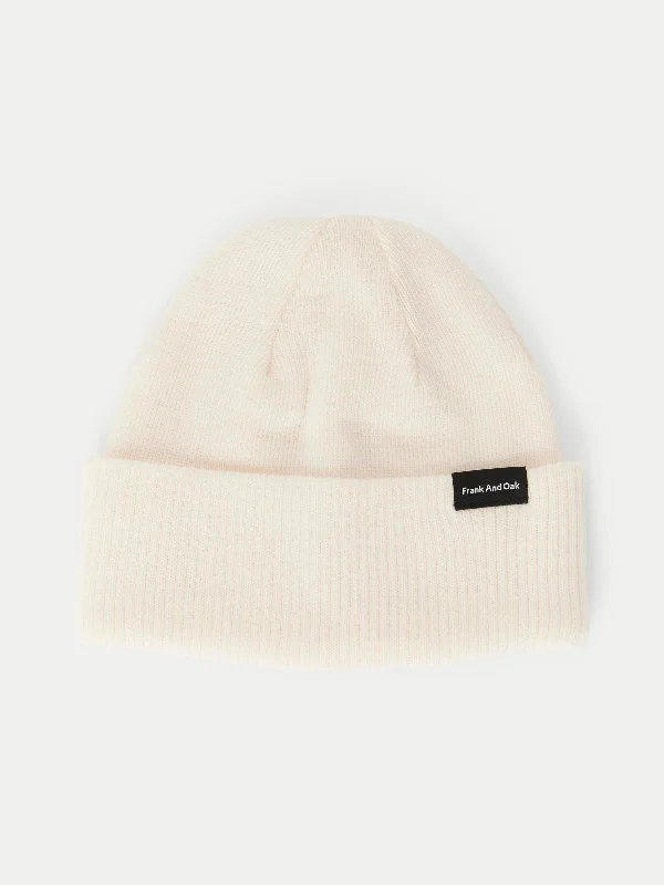 The Merino Wool Beanie in Ivory