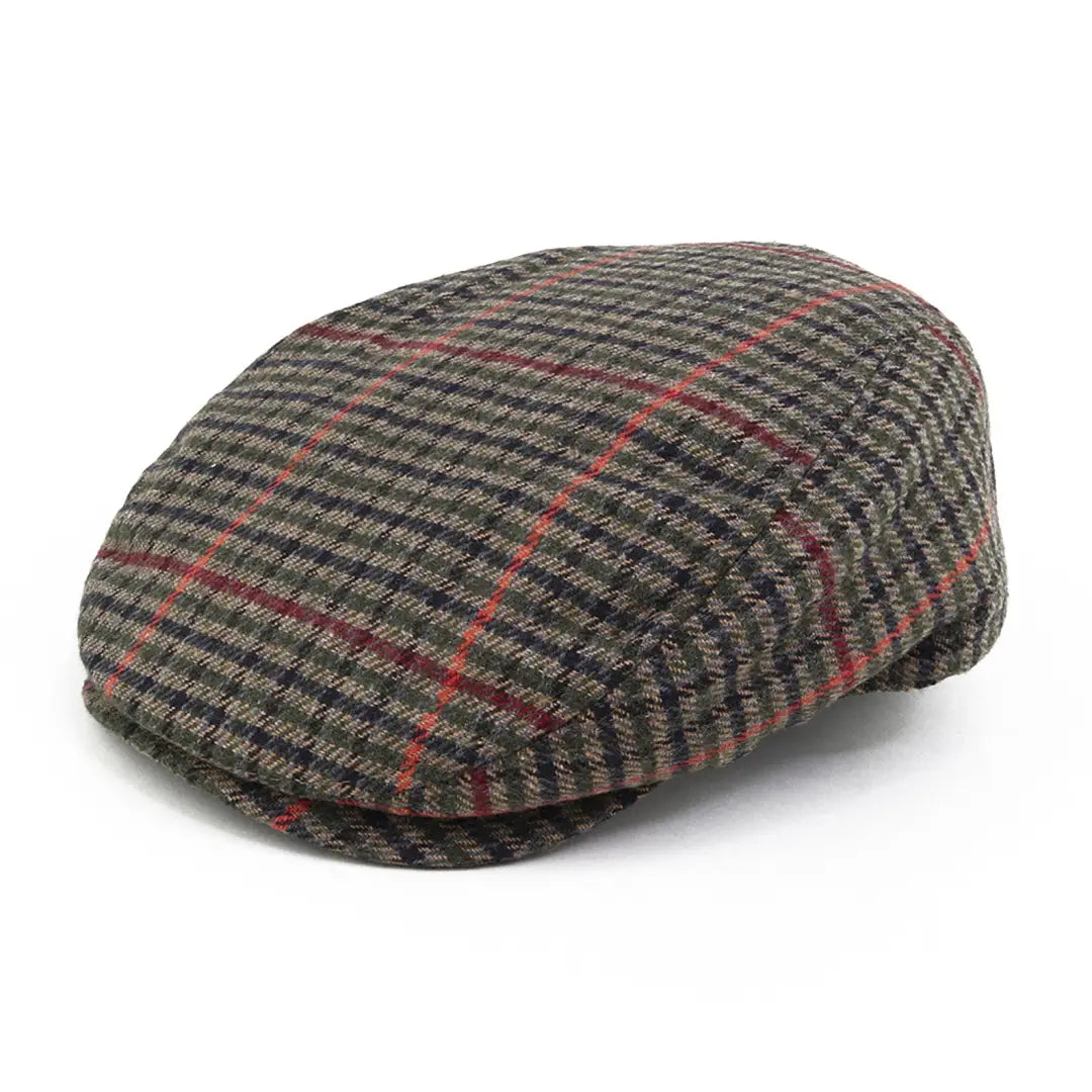 British Bag Co. Multi Check Herringbone Flat Cap