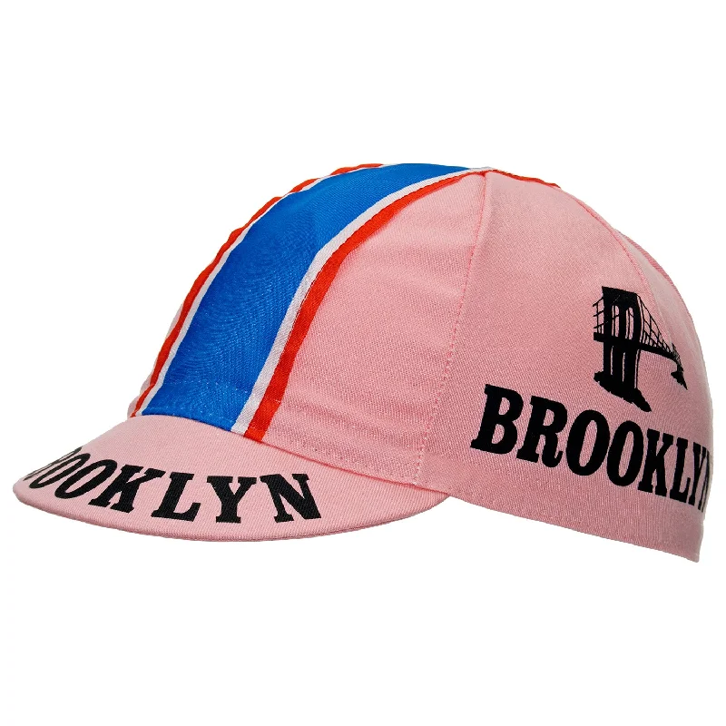 Brooklyn Retro Pink Cotton Cycling Cap