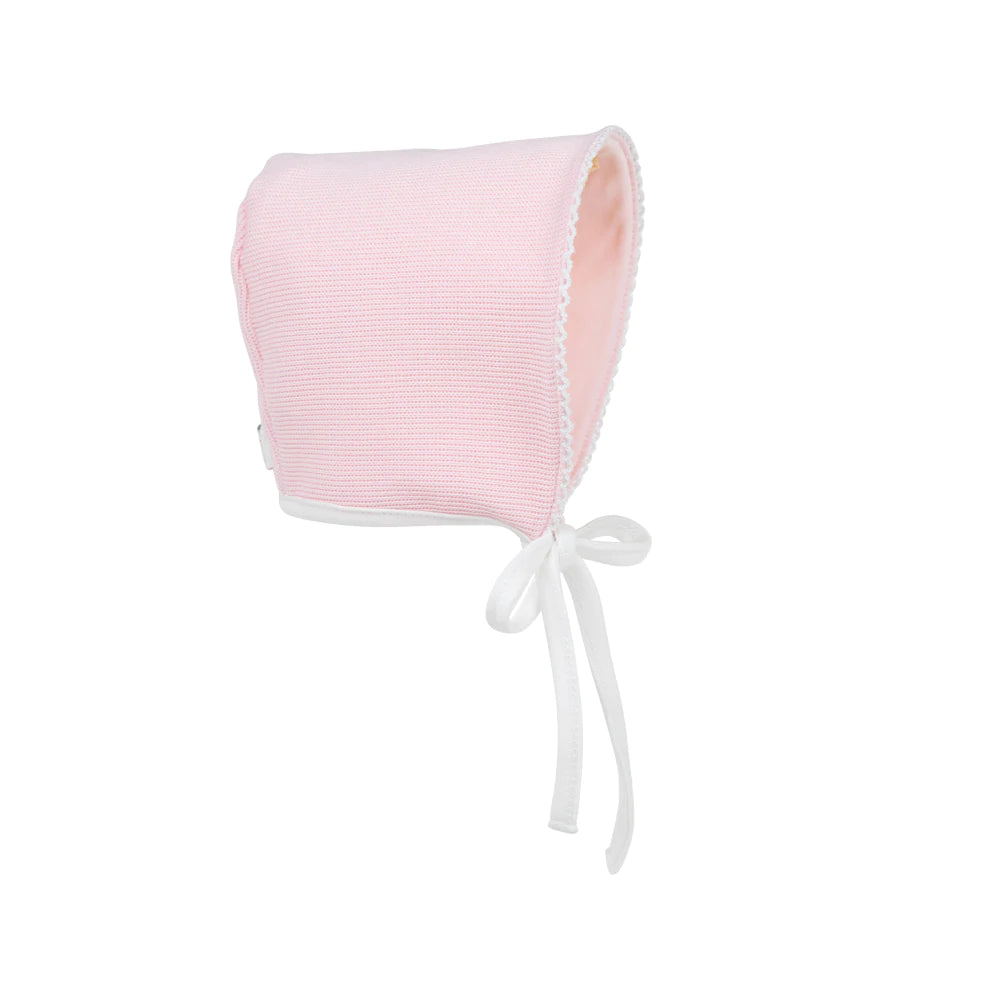 Bundle Me Bonnet - Palm Beach Pink With Worth Avenue White