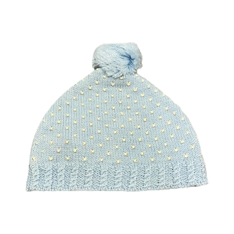 Dot Collection Hat Light Blue with Ecru