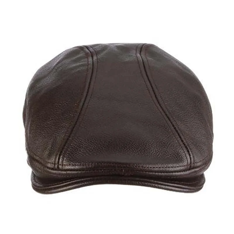 Dundee Leather Flat Cap - Stetson Hat