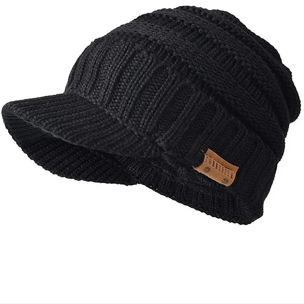 Men Knit Visor Beanie Caps for Winter B320