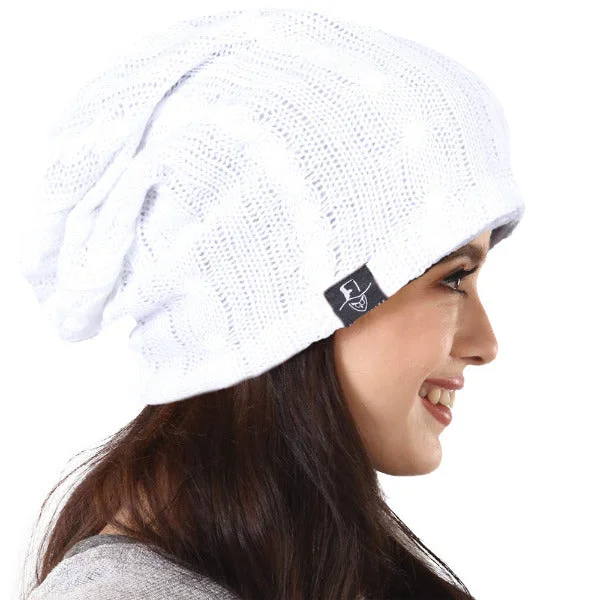 Women Slouchy Cable Beanie Hats B5006