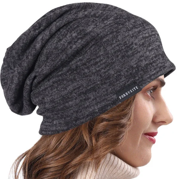 Women Striped Slouch Beanie Hat for Summer Winter