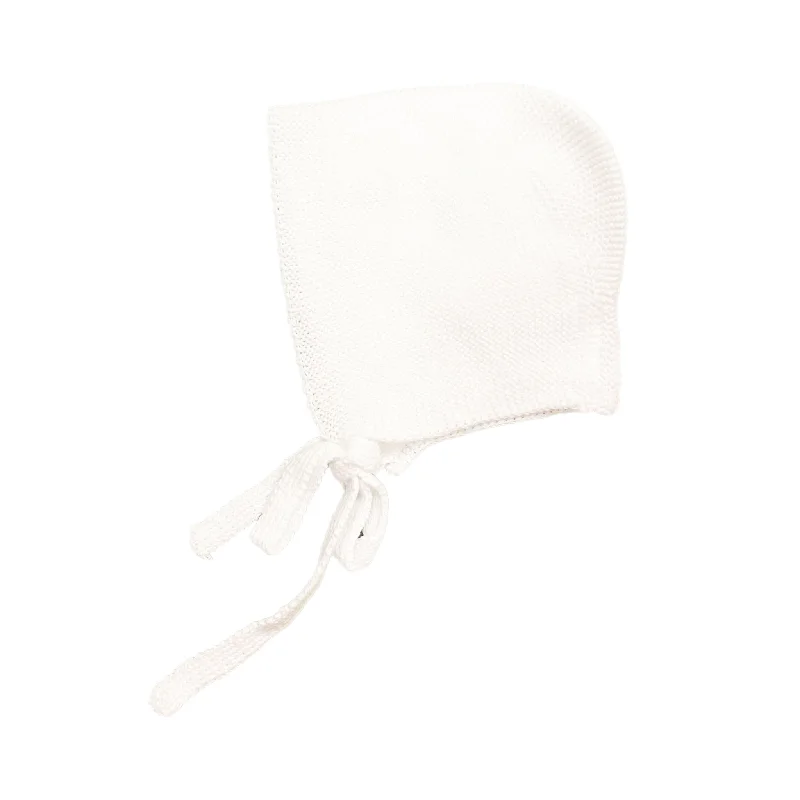 Garter Stitch Hat White