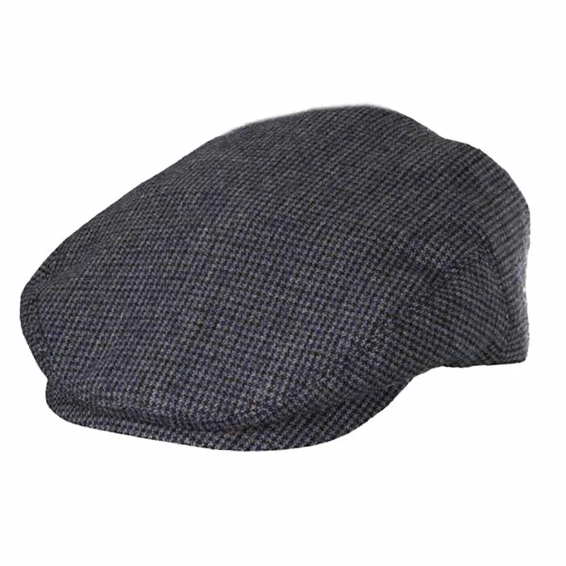 Houndstooth Lined Flat Cap - Dorfman Pacific Hat