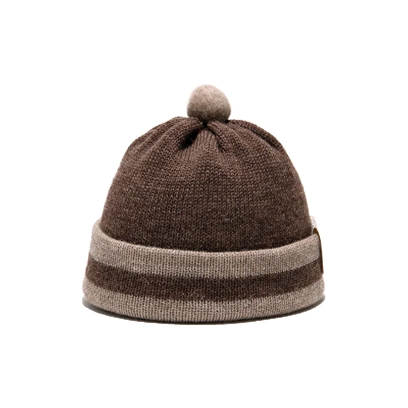 LINE BEANIE - Brown