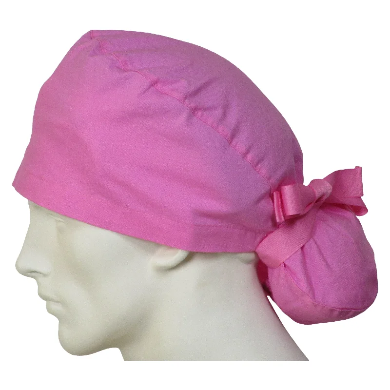 Ponytail Scrub Caps Sweet Pink