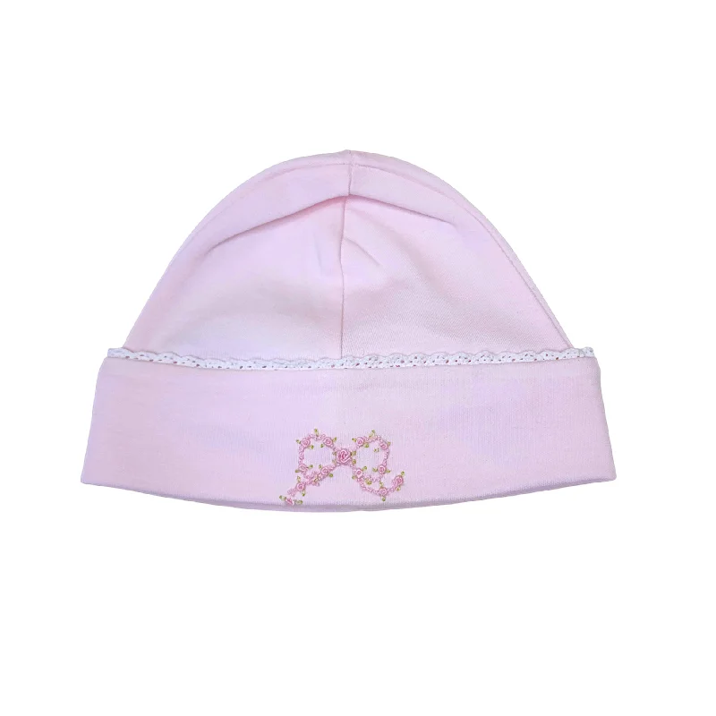 Pretty Bows Hat w/ Lace Trim