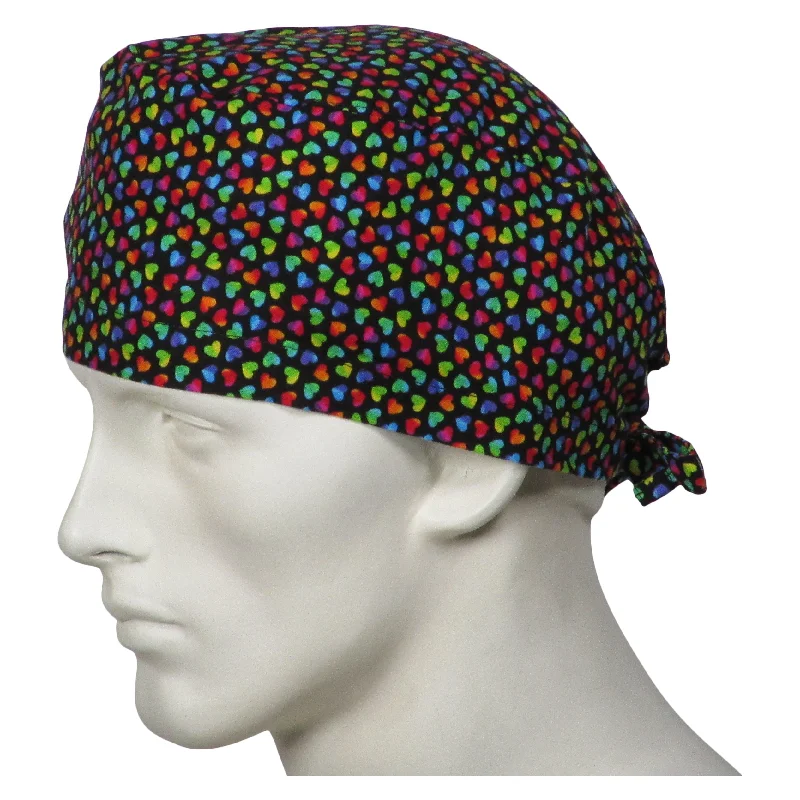 Scrub Caps Rainbow Hearts