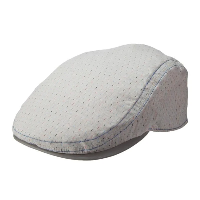 Stacy Adams Flat Cap Leatherette Under Bill - White