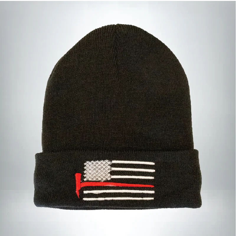 Thin Red Line Beanie Hat