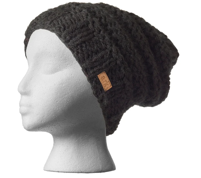 Beanie, Slouch beanie, Thick wool beanie, toque, Fleece Lined, Black