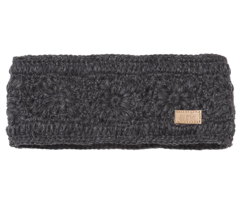 Charcoal Head Band, Wool Head band, head wrap,  Womens Headwrap,