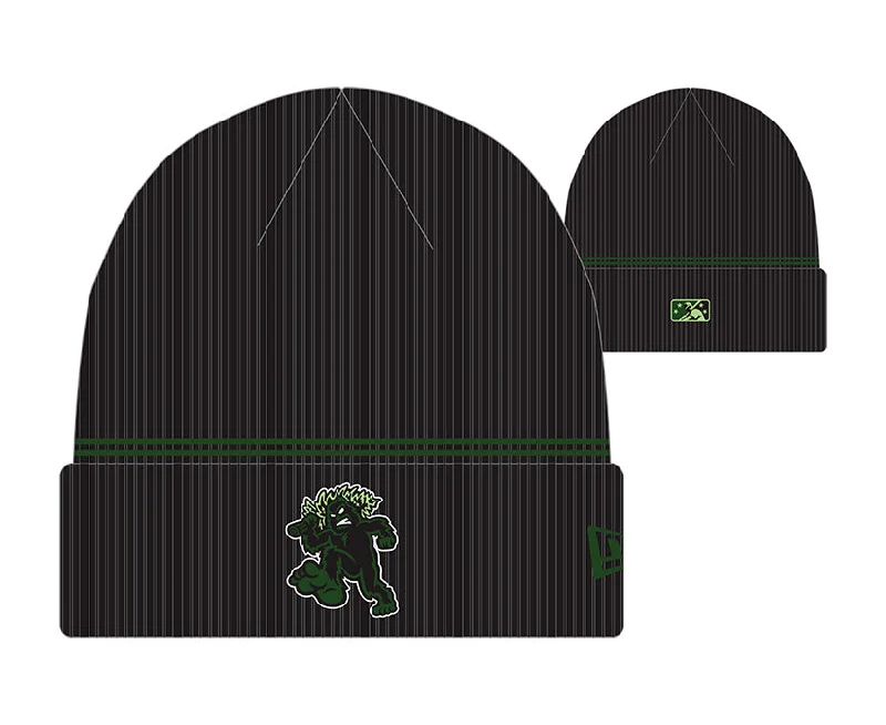 Eugene Emeralds New Era Black Knit Beanie