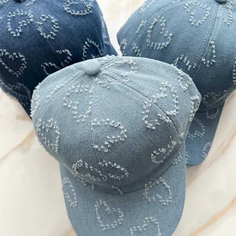 Heart Denim Caps Valeri