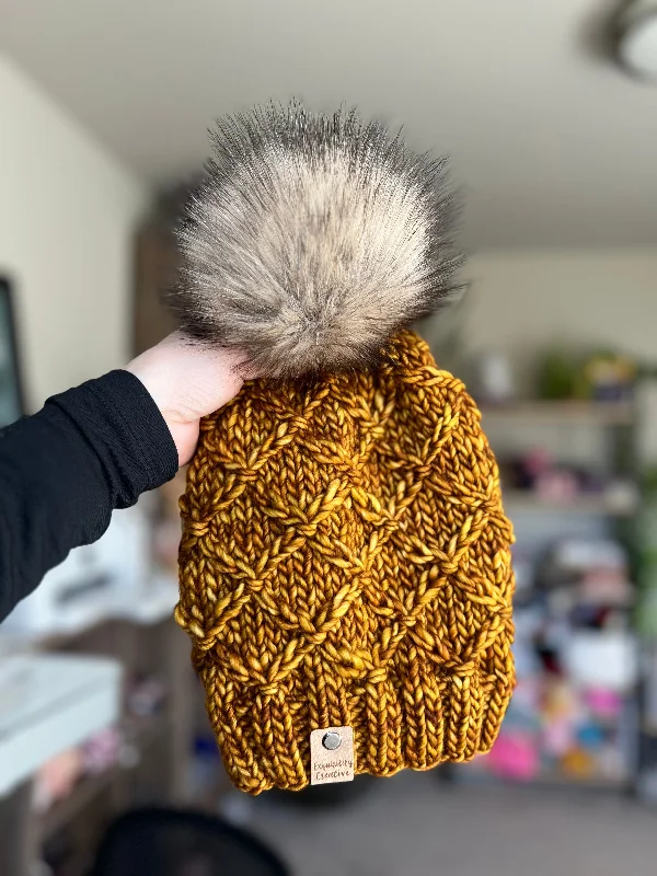 Luxury Adult Halau Beanie in Oro