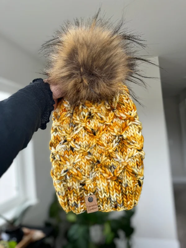 Luxury Adult Halau Beanie in Golden Ticket