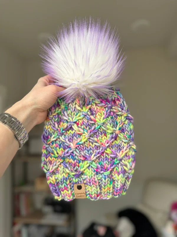 Luxury Adult Halau Beanie in Electric Mix