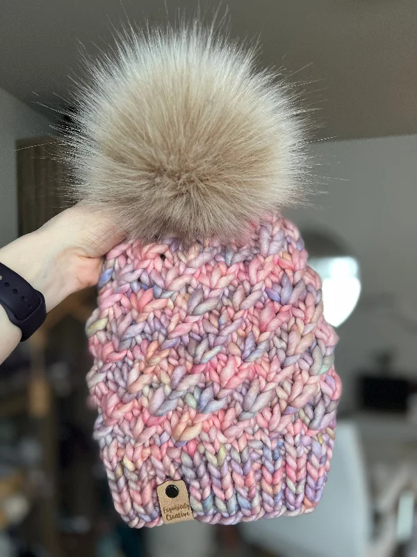 Luxury Adult Winter Crush Hat in Rosalinda