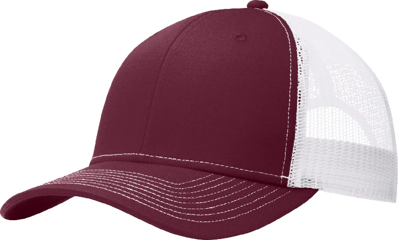 Maroon/White