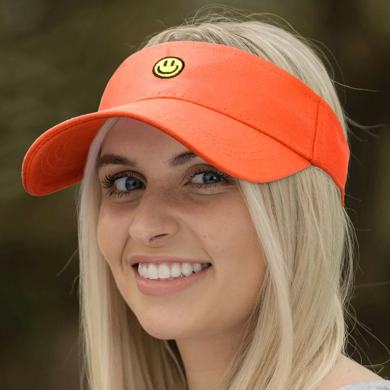 Women  Men Smiley Face Sports Visor Hats